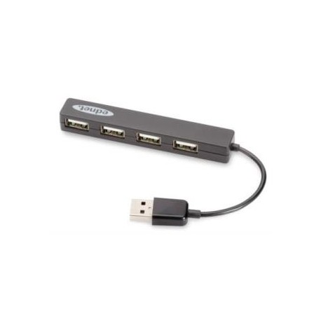 Hub 4-portowy Ednet USB2.0 "Mini", pasywny, czarny