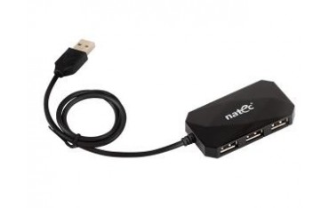 Hub USB Natec NHU-0647 4-Port LOCUST USB 2.0 Black