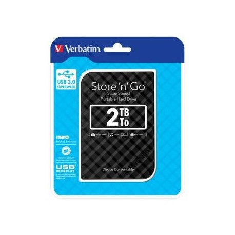 Dysk zewnętrzny Verbatim 2TB Store 'n' Go 2.5" czarny USB 3.1 Gen2