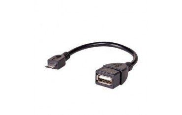 Kabel USB 2.0 Akyga AK-AD-09 USB A(F) - micro USB B(M) 0,15m OTG czarny