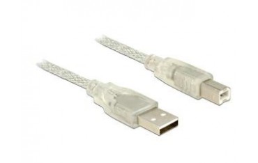 Kabel USB Delock AM-BM USB 2.0 2m przezroczysty
