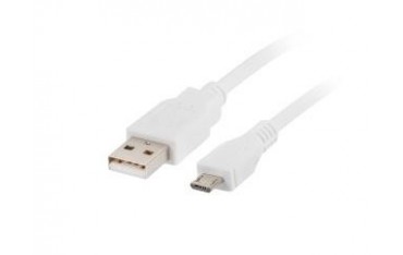 Kabel USB 2.0 Lanberg micro AM-MBM5P 1,8m biały