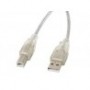 Kabel USB 2.0 Lanberg AM-BM Ferryt 5m przezroczysty