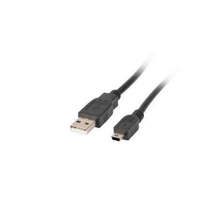 Kabel USB 2.0 Lanberg mini AM-BM5P(CANON) 0,3m czarny