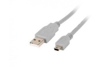 Kabel USB 2.0 Lanberg mini AM-BM5P(CANON) 1,8m szary