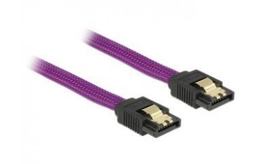 Kabel Delock SATA DATA III 0,2m z metalowymi zatrzaskami Premium