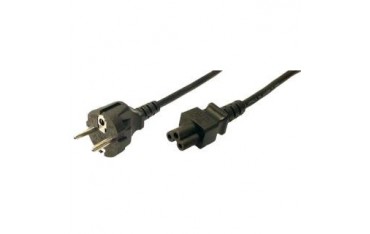 Kabel zasilający LogiLink CP093 Schuko C5 koniczynka VDE czarny 1,8m