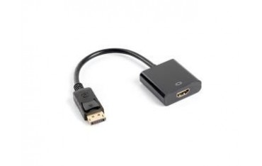 Kabel adapter Lanberg AD-0009-BK DisplayPort (M)- HDMI (F) czarny