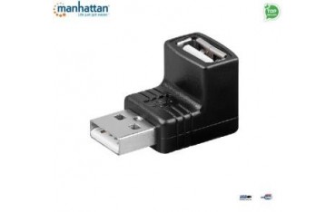 Adapter Manhattan USB-AF90 Hi-Speed USB 2.0 A-A M/F kątowy IADAP