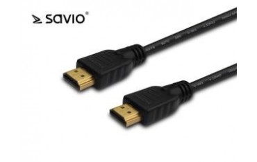 Kabel HDMI Savio CL-06 3m, czarny, złote końcówki, v1.4 high