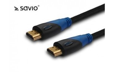 Kabel HDMI Savio CL-49 5m, oplot nylonowy, złote końcówki