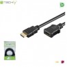Przedłużacz HDMI Techly ICOC HDMI-EXT018 HDMI-HDMI V1.4 M/F Ethernet 3D 4K, 1,8m, czarny