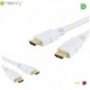 Kabel HDMI Techly HDMI-4-050WH HDMI-HDMI M/M 1,4 Ethernet 3D 4K, 5m, biały ICOC