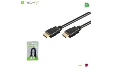 Kabel HDMI Techly ICOC HDMI-4-050 HDMI-HDMI M/M 1,4 Ethernet, ekranowany, 5m, czarny