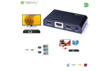 Rozdzielacz / Splitter Techly IDATA HDMI2-4K2 AV HDMI 2.0 1/2 Ultra HD 4Kx2K 3D