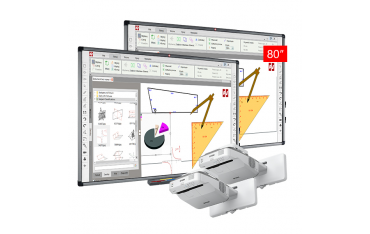 Zestaw Tablica interaktywna 2 tablica interaktywna Avtek TT-BOARD 80 Pro 2x projektor ultrakrótkoogniskowy Epson EB-670