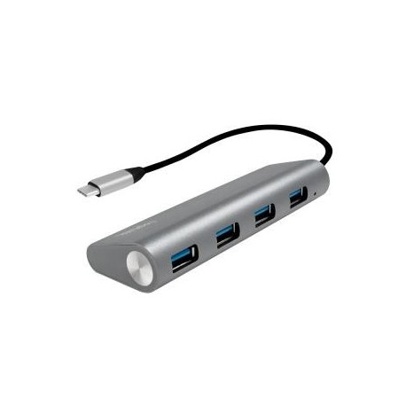 Hub USB-C 3.1 LogiLink UA0309 4 porty, aluminiowa obudowa