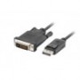 Kabel adapter Lanberg DisplayPort v1.2 - DVI-D (24+1) M/M 1m czarny Dual Link