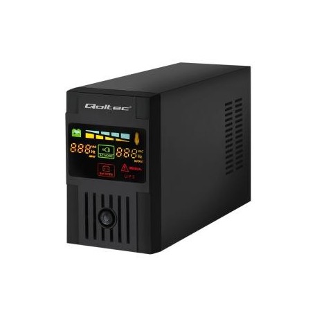 Zasilacz awaryjny UPS Qoltec MONOLITH 1200VA | 720W | LCD | USB