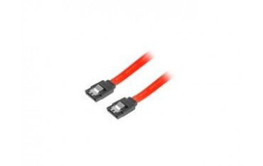 Kabel SATA Lanberg DATA II (3Gb/s) F/F 0,5m metalowe zatrzaski czerwony