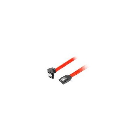 Kabel SATA Lanberg DATA II (3Gb/s) F/F 0,5m kątowy metalowe zatrzaski czerwony