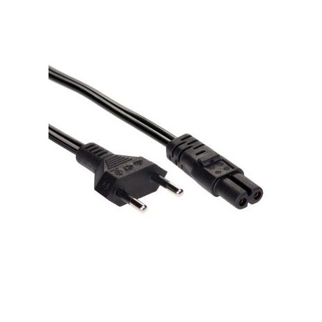Kabel zasilający Akyga AK-RD-04A do notebooka 2pin ósemka IEC C7 0,5m wtyk EU