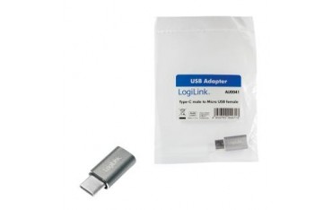 Adapter USB-C na Micro USB LogiLink AU0041 srebrny