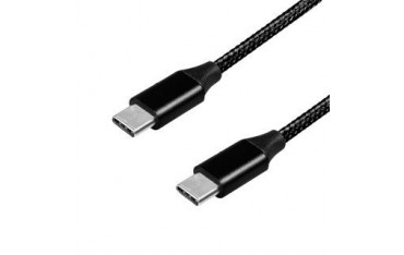 Kabel USB 2.0 LogiLink CU0154 USB-C - USB-C, M/M, czarny, 1m
