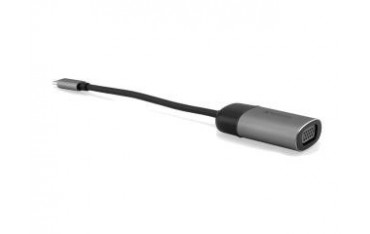 Kabel adapter Verbatim USB type-C(M) - VGA(F) 0,1m czarno-srebrny