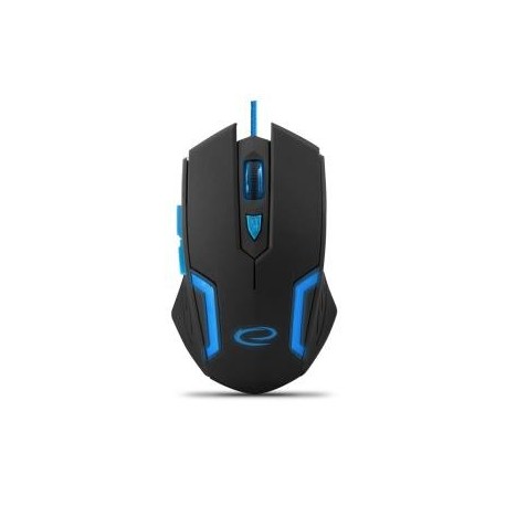 Mysz przewodowa Esperanza MX205 Fighter optyczna Gaming 6D USB czarno-niebieska