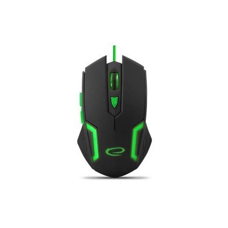 Mysz przewodowa Esperanza MX205 Fighter optyczna Gaming 6D USB czarno-zielona