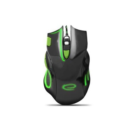 Mysz przewodowa Esperanza MX401 Hawk optyczna Gaming USB czarno-zielona
