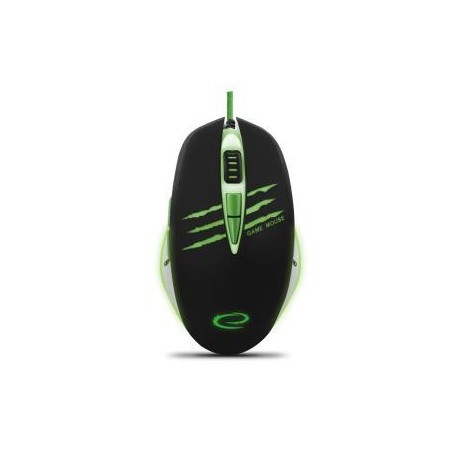 Mysz przewodowa Esperanza MX301 Rez optyczna Gaming 7D USB czarno-zielony
