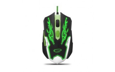 Mysz przewodowa Esperanza MX405 Cyborg optyczna Gaming 6D USB czarno-zielony