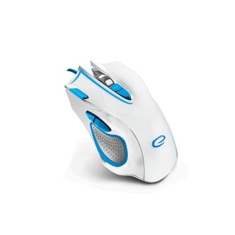 Mysz przewodowa Esperanza MX401 Hawk optyczna Gaming 7D USB biało niebieska