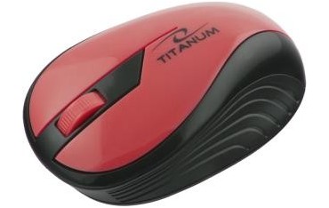 Mysz bezprzewodowa Titanum RAINBOW TM114R optyczna czerwona