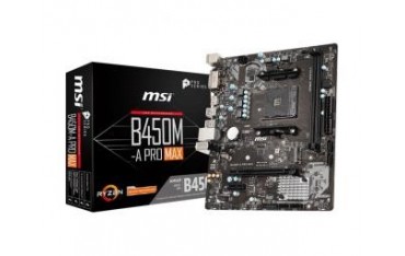 Płyta MSI B450M-A PRO MAX /AMD B450/DDR4/SATA3/M.2/USB3.1/PCIe3.0/AM4/mATX