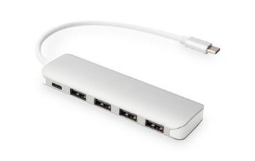 HUB (Koncentrator) DIGITUS 4-portowy USB 3.0 SuperSpeed z Typ C PD aluminium