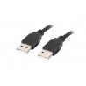 Kabel USB 2.0 Lanberg AM-AM 0,5m czarny