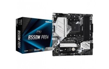 Płyta ASRock B550M Pro4/AMD B550/DDR4/SATA3/M.2/USB3.1/PCIe4.0/AM4/mATX