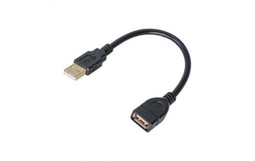 Przedłużacz USB 2.0 Akyga AK-USB-23 USB A(M) - A(F) 0,15m czarny