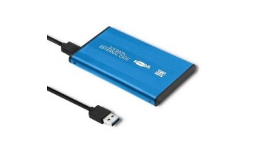 Obudowa Qoltec na dysk HDD/SSD 2.5" SATA3 | USB 3.0 | Niebieska