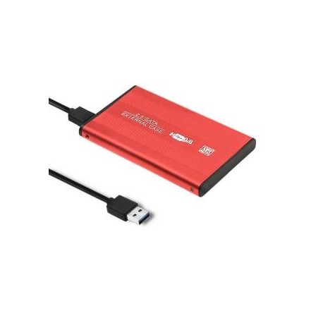 Obudowa Qoltec na dysk HDD/SSD 2.5" SATA3 | USB 3.0 | Czerwona