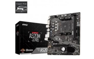 Płyta MSI A520M-A PRO /AMD A520/DDR4/SATA3/M.2/USB3.1/PCIe4.0/AM4/mATX