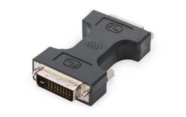 Adapter DIGITUS DVI-D DualLink WQXGA 30Hz Typ DVI-D (24+1)/DVI-I (24+5) M/Ż czarny