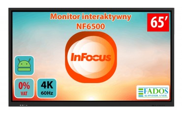 Monitor interaktywny InFocus INF6500 65 cali 4K 0% VAT dla palcówek oświatowych