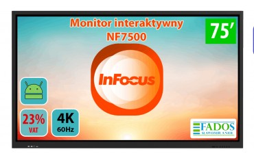 Monitor interaktywny InFocus INF7500 65 cali 4K 0% VAT dla palcówek oświatowych