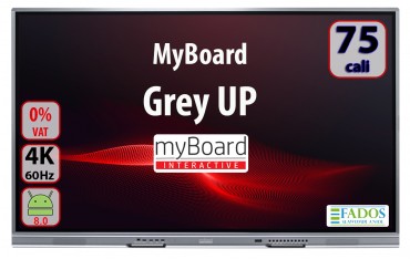 Monitor interaktywny myBoard Grey TE-MP 75" 4K UHD z Androidem EDU VAT0% Aktywna tablica