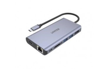 Hub USB-C Unitek D1056A, 2x USB 3.1, HDMI, DP, RJ45, SD