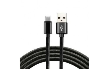 Kabel USB - Lightning everActive CBB-2IB 2m z obsługą szybkiego ładowania do 2,4A czarny
